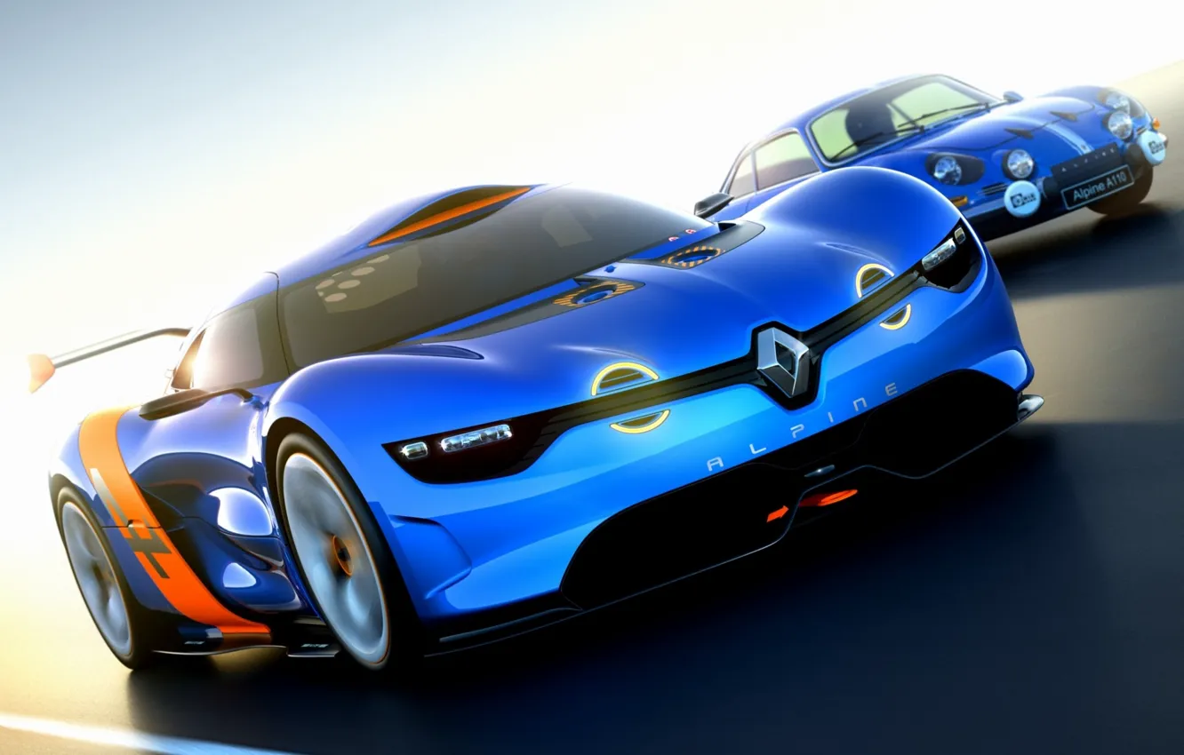 Photo wallpaper Concept, the sky, the concept, Renault, Reno, racing track, the front, Alpine