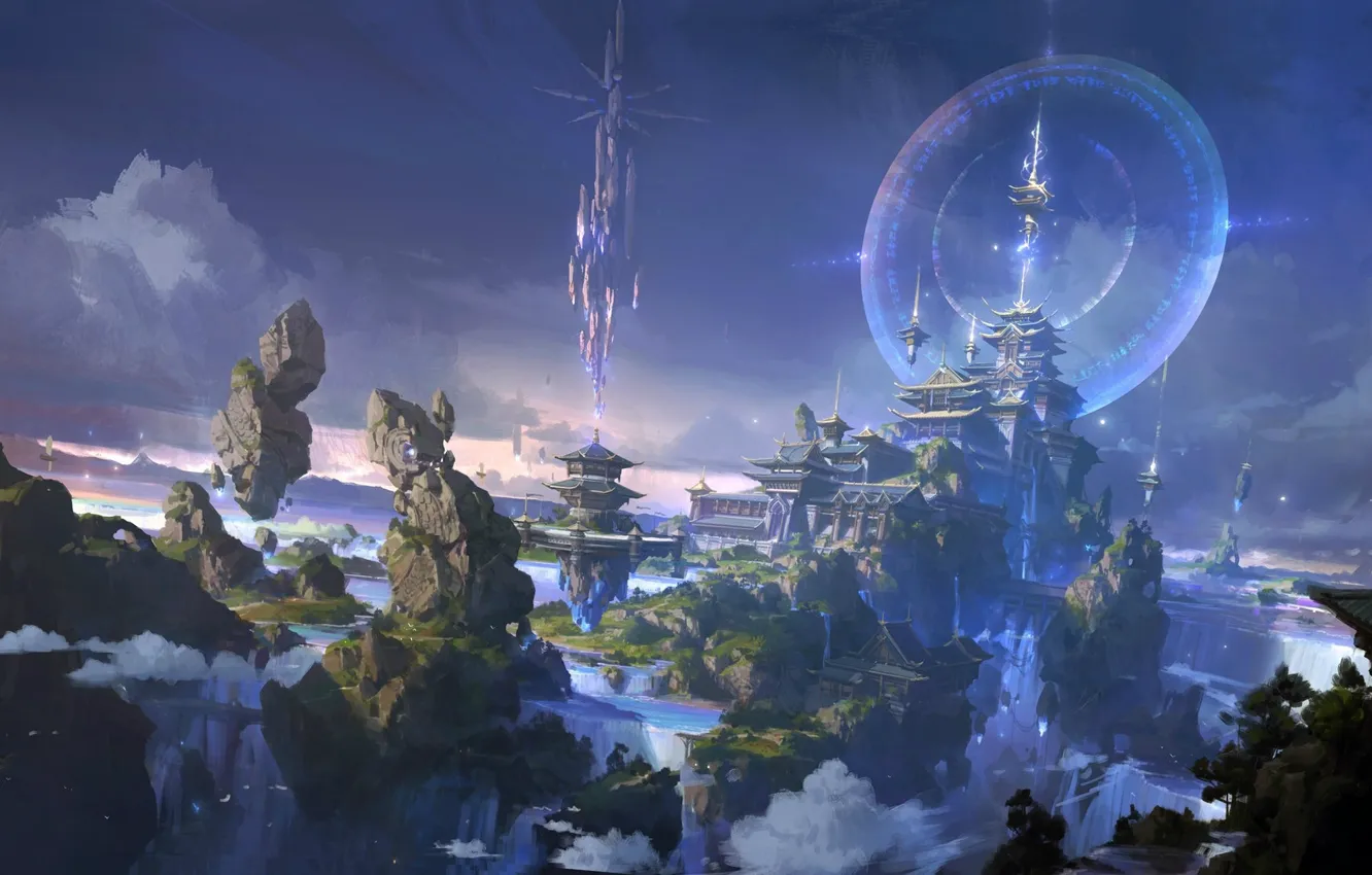 Photo wallpaper the sky, the city, castle, the game, location, The large dominate of animal husbandry, government …