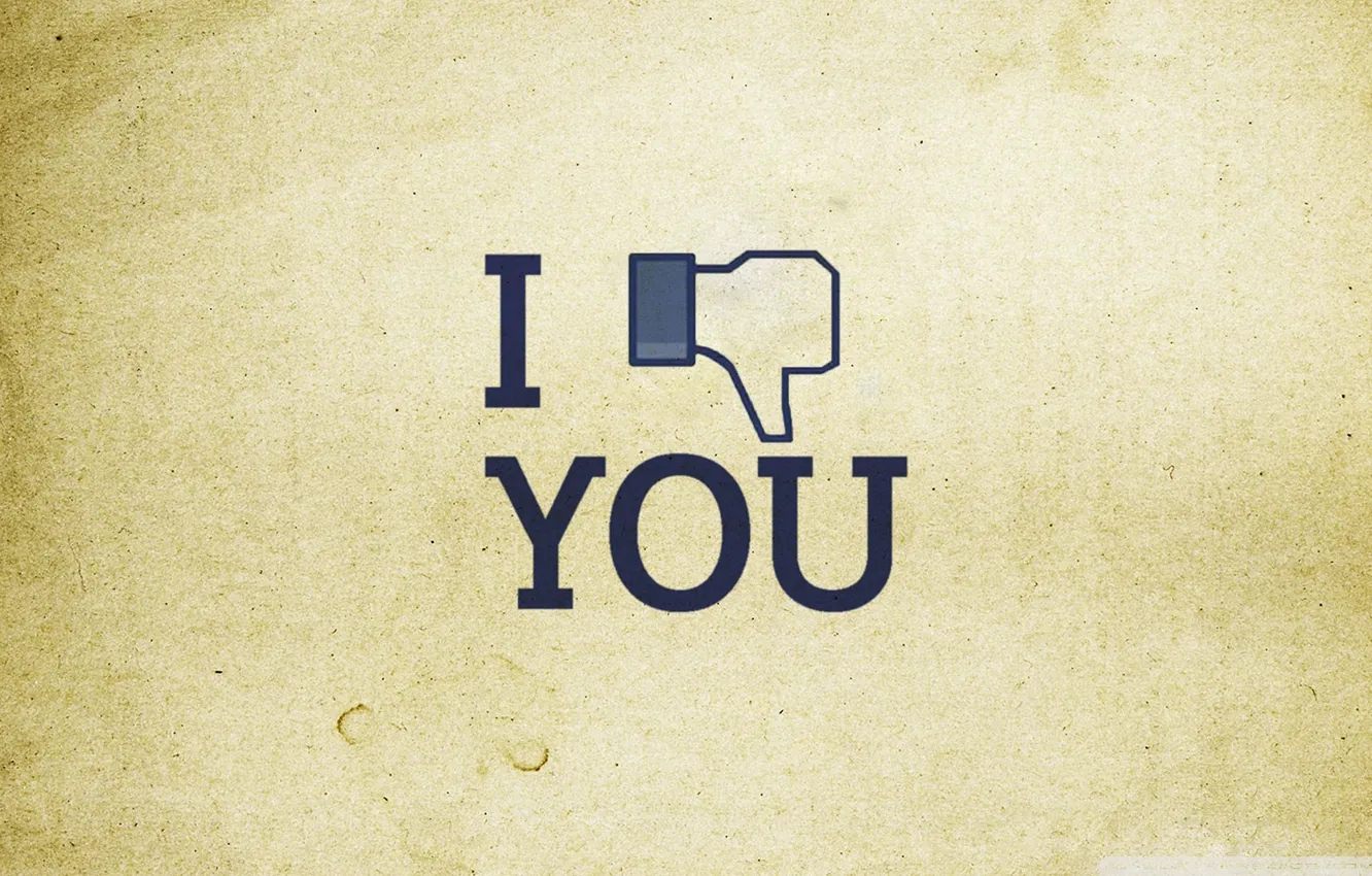 Photo wallpaper the inscription, minimal, facebook, icon, i dislike you