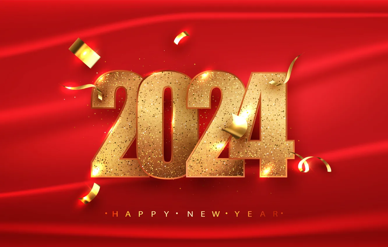 Photo wallpaper new year, Christmas, figures, golden, Christmas, New Year, decoration, figures