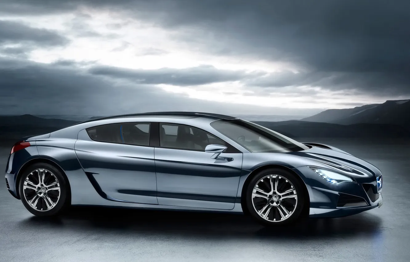 Photo wallpaper clouds, lights, Peugeot, longing