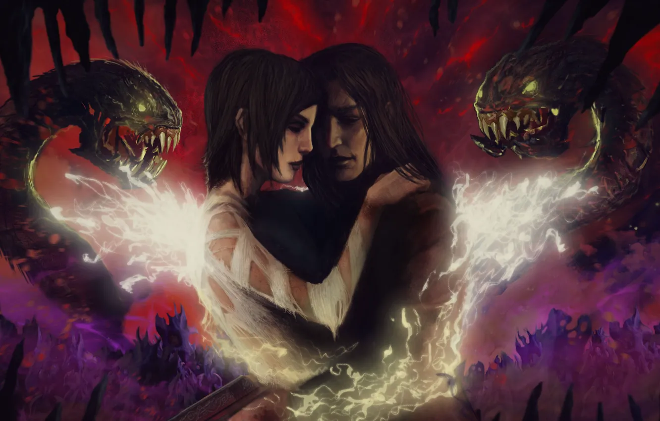 Photo wallpaper darkness, art, darkness, Jackie Estacado, Jenny Romano, Starbreeze Studios, 2K Games