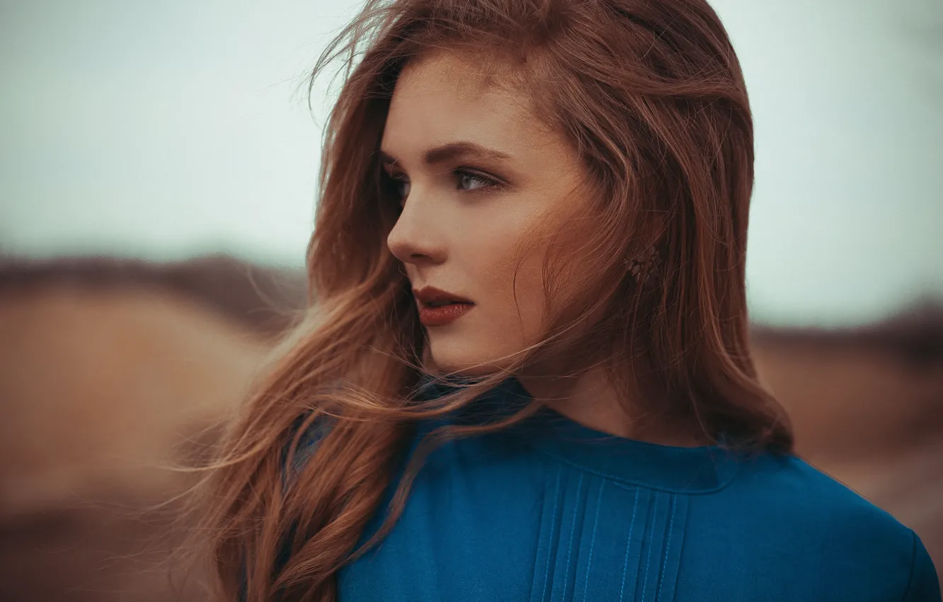 Photo wallpaper look, girl, face, hair, portrait, makeup, kassio. epia