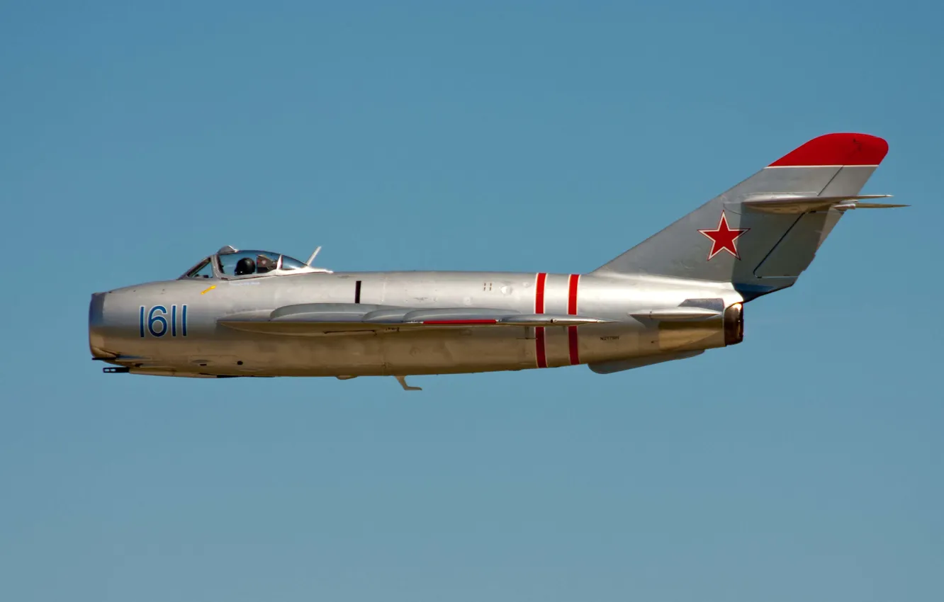 Photo wallpaper flight, fighter, Soviet, The MiG-15