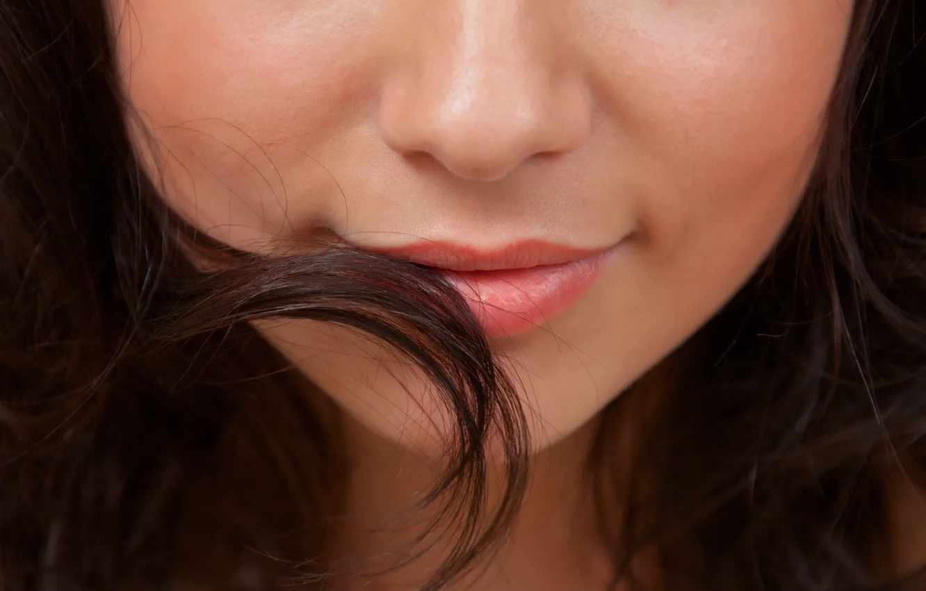 Photo wallpaper girl, face, hair, lips, curls, Beatrice C