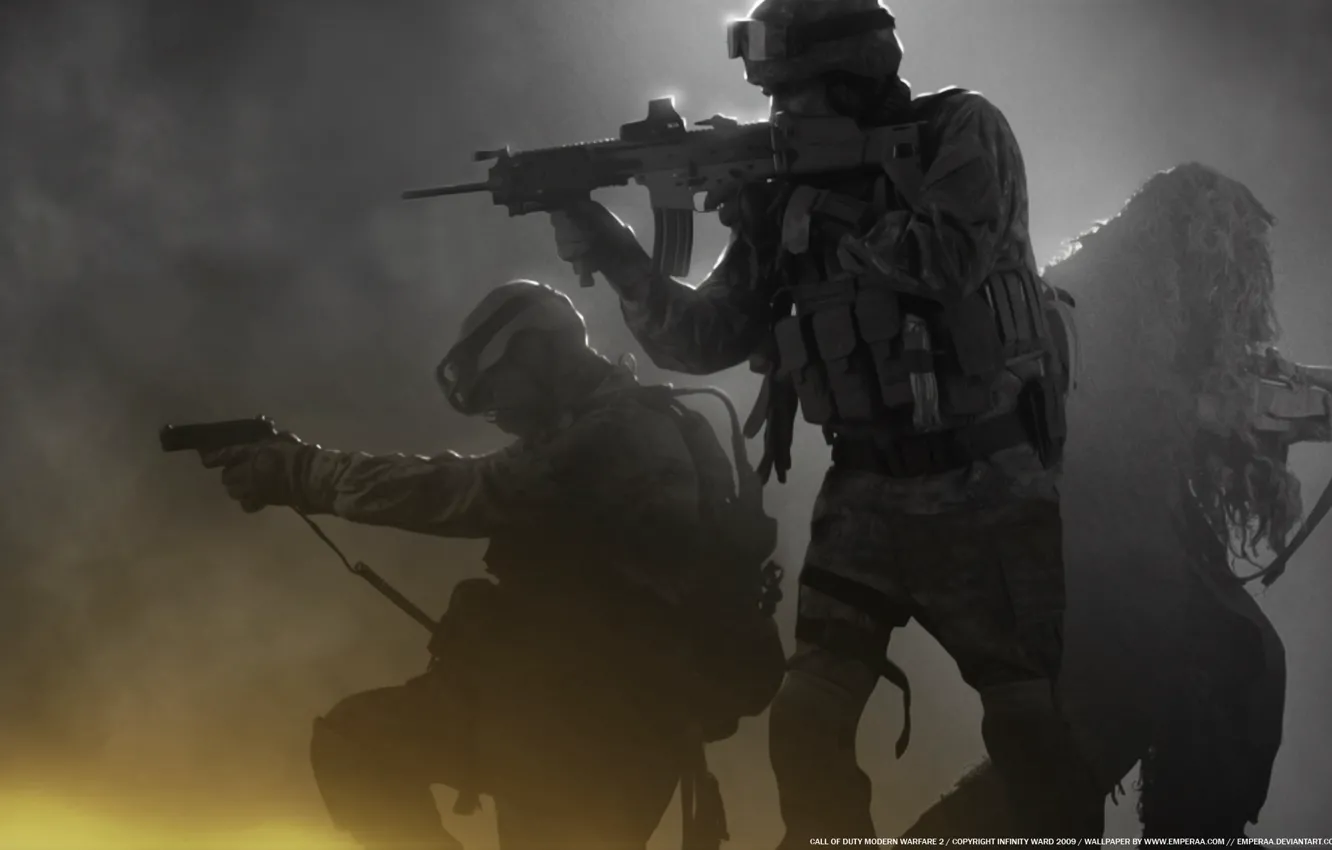 Photo wallpaper weapons, soldiers, sniper, Modern Warfare 2, call of duty, special forces