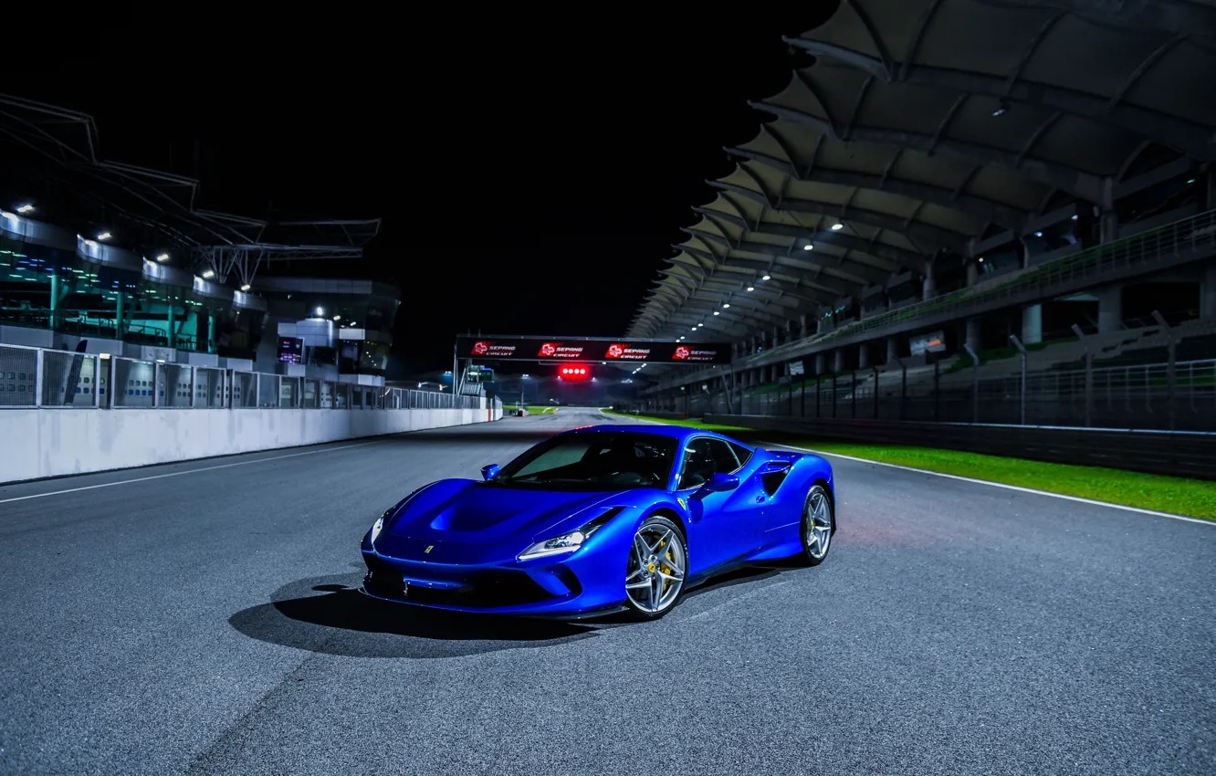 Photo wallpaper Ferrari, supercar, racing track, 2019, Tribute, Ferrari F8