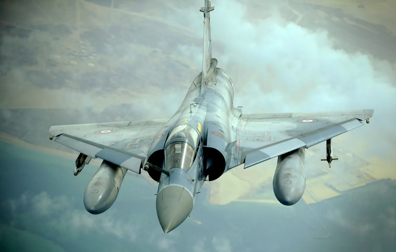 Photo wallpaper the sky, flight, photo, France, height, fighter, 2000, BBC