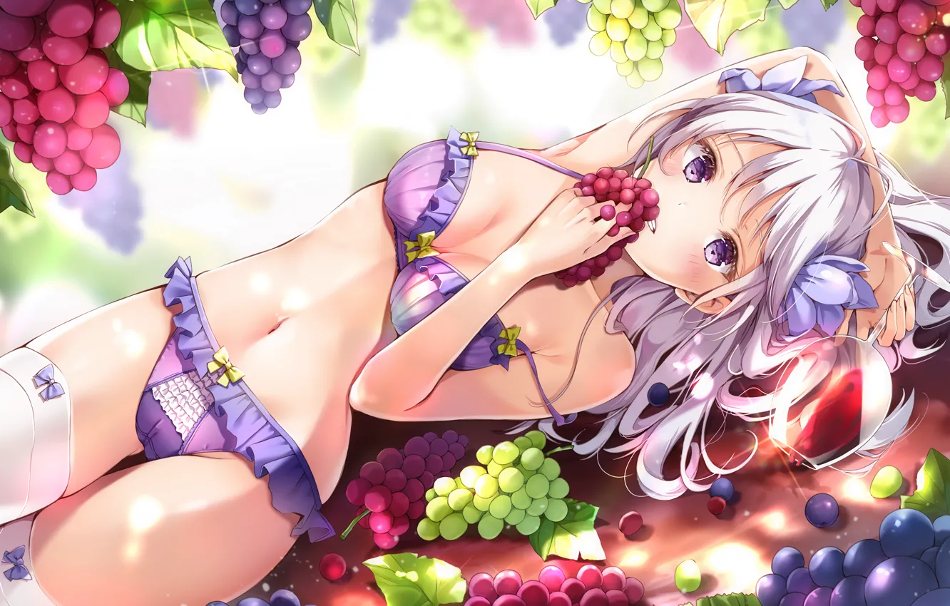 Photo wallpaper girl, glass, sexy, lingerie, Cameltoe, bra, cleavage, panties