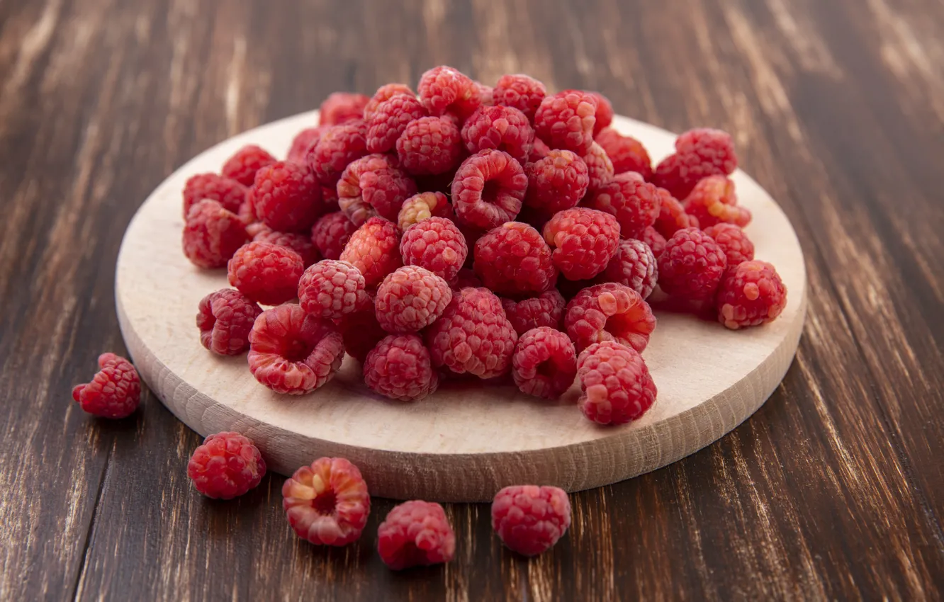 Photo wallpaper berries, raspberry, Board, placer, stand