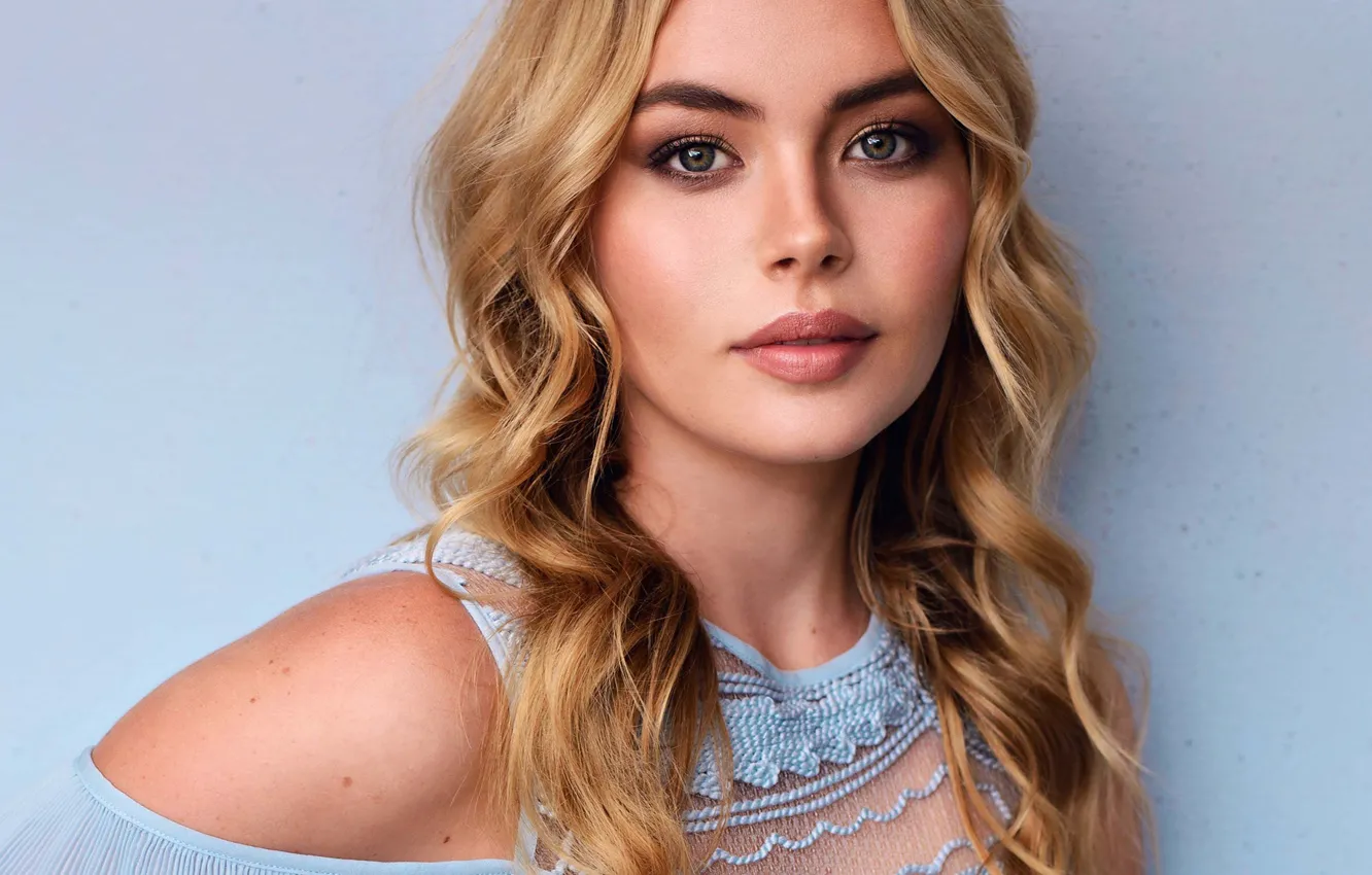 Photo wallpaper eyes, look, girl, portrait, hairstyle, beautiful, curls, Lilly Van Der Meer