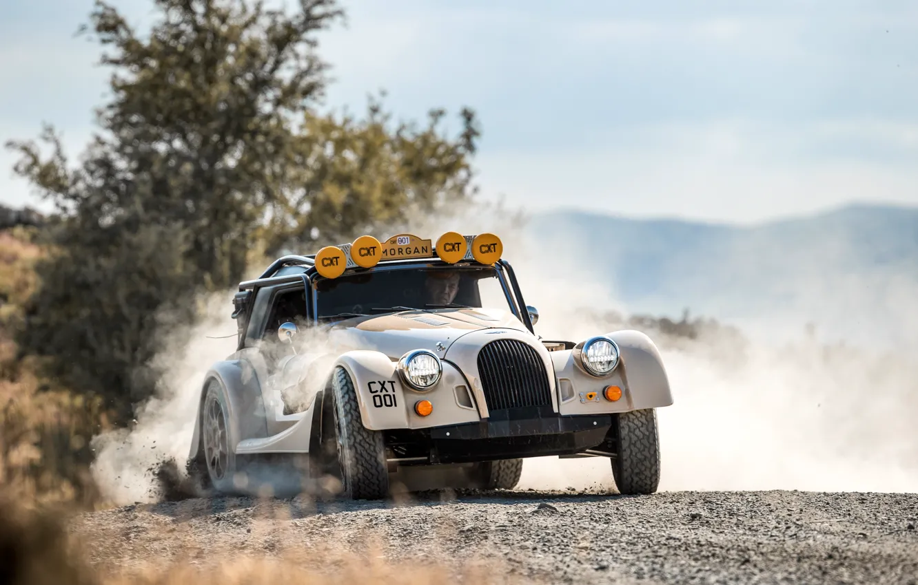 Photo wallpaper dust, Morgan, drive, Plus Four, Morgan Plus Four CX-T