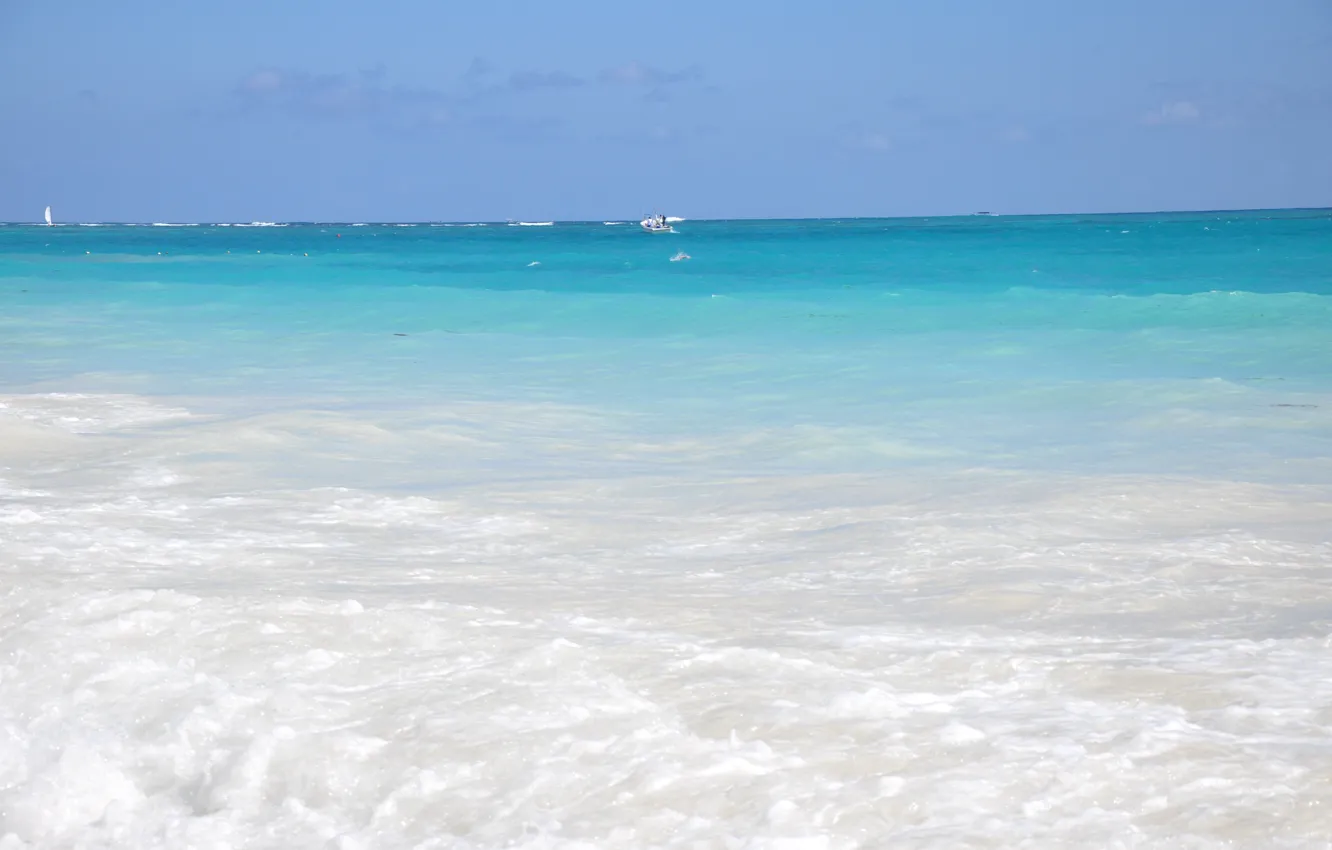 Photo wallpaper sea, water, landscape, nature, the ocean, summer, sunshine, beach