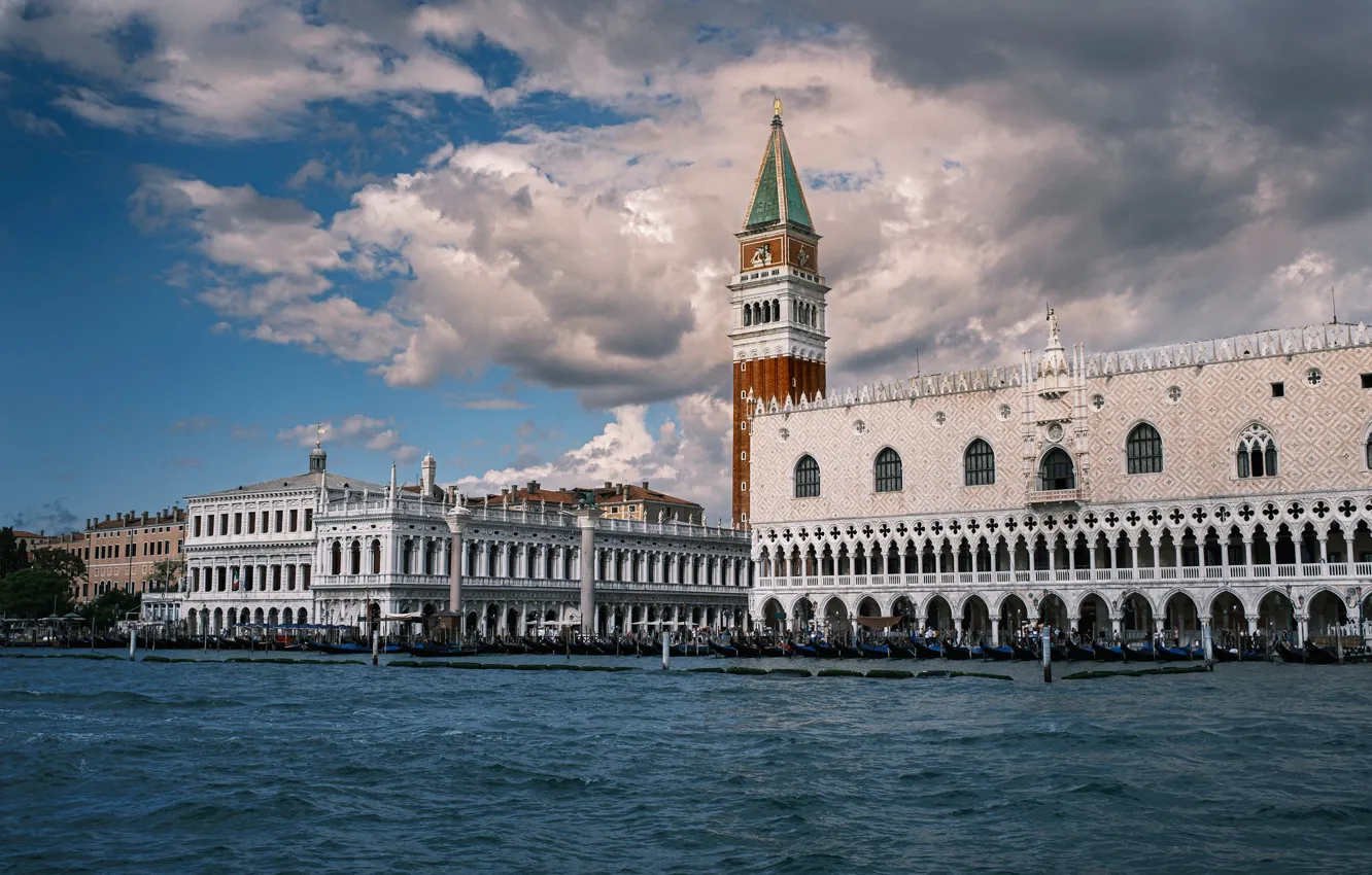 Photo wallpaper building, tower, home, Italy, Venice, promenade, Italy, Venice