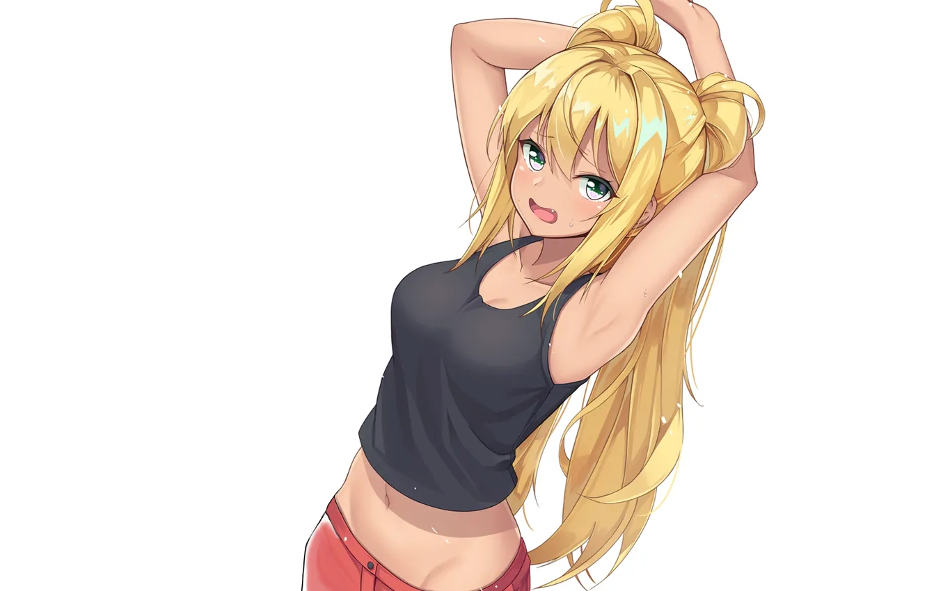 Photo wallpaper girl, hot, sexy, sexy girl, anime, pretty, blonde, babe