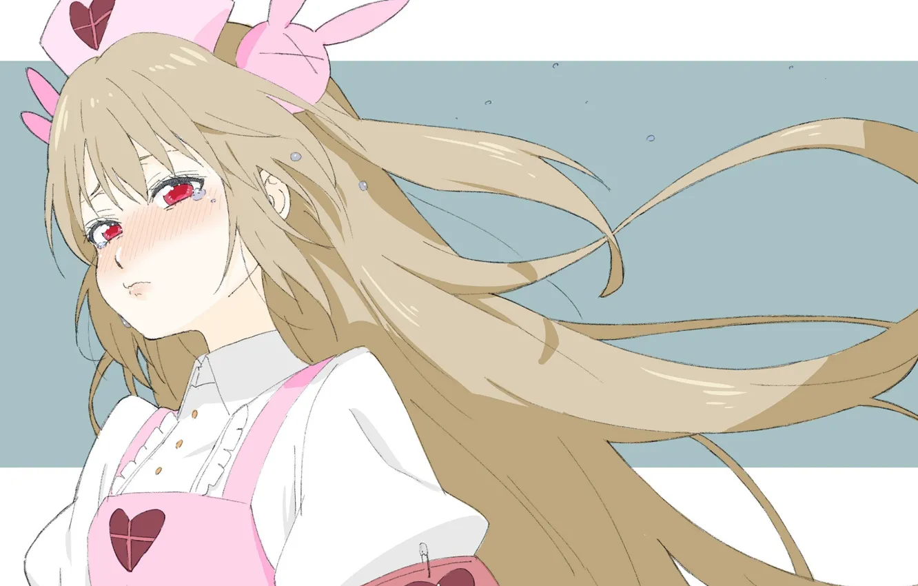 Photo wallpaper look, girl, dissatisfaction