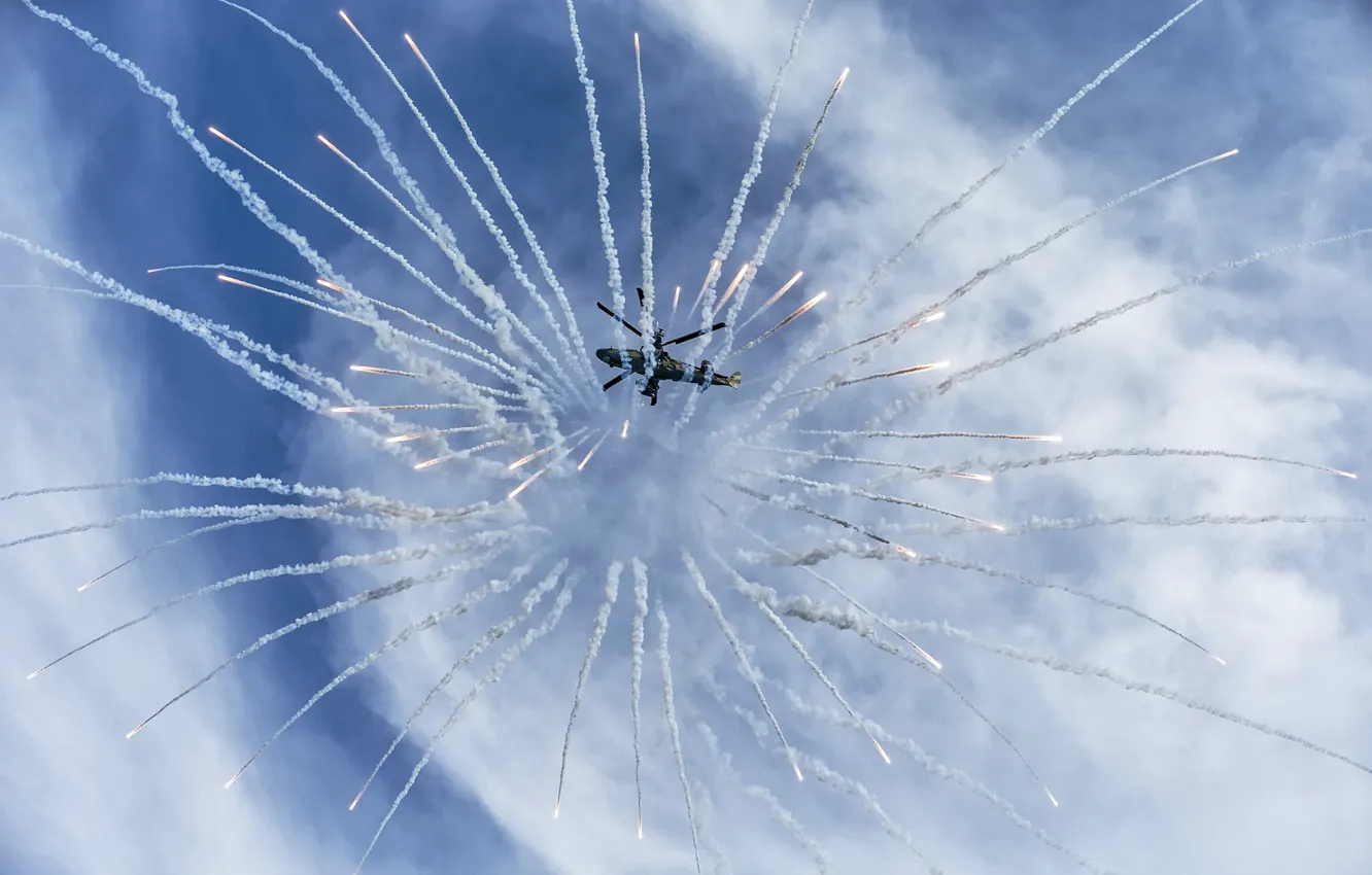 Photo wallpaper attack helicopter, Russian Army, Ka-52