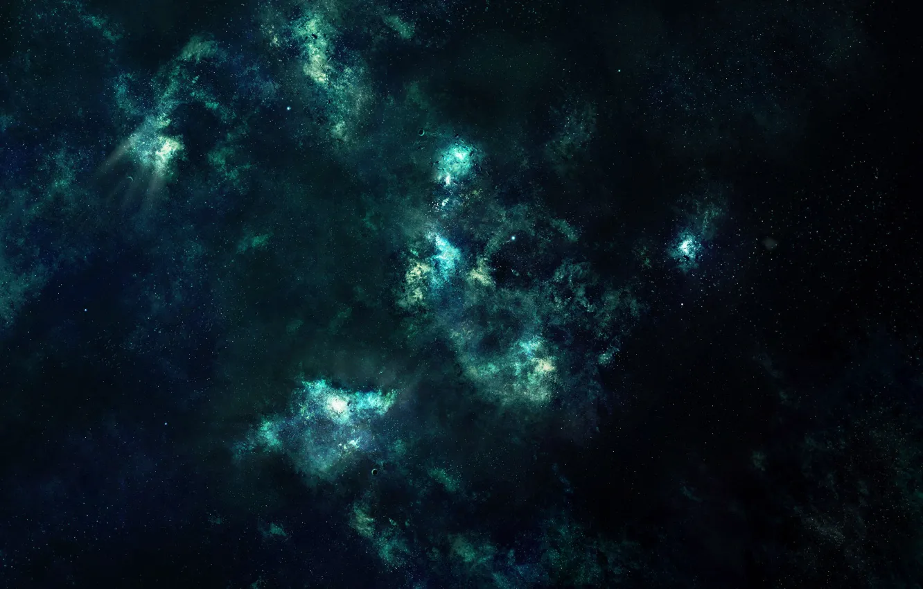Photo wallpaper space, stars, the universe, galaxy nebula