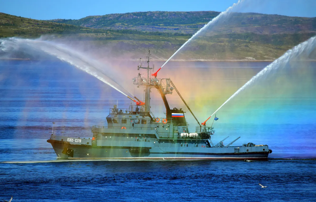 Photo wallpaper parade, Navy, Severomorsk