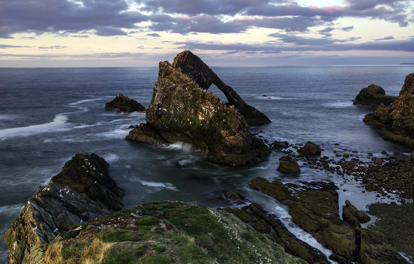 Photo wallpaper rocks, coast, Scotland