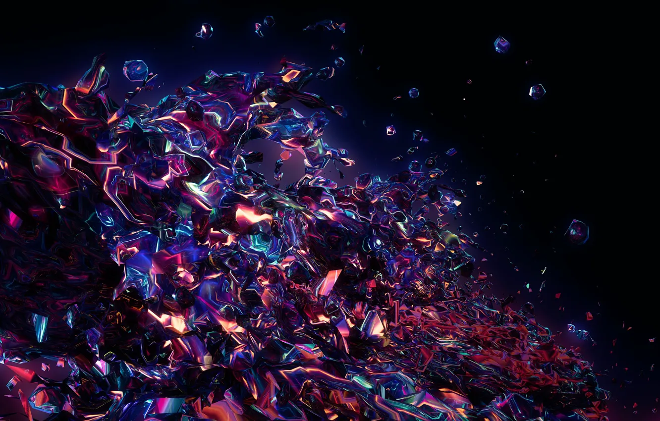 Photo wallpaper water, drops, fragments, abstraction, abstract, pair, Steam, evaporation