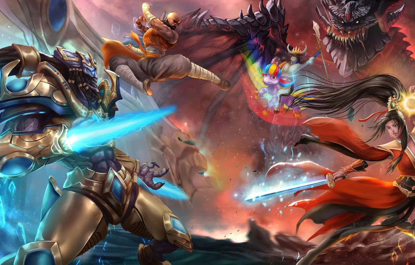 Photo wallpaper starcraft, diablo, fan art, monk, Heroes of the Storm
