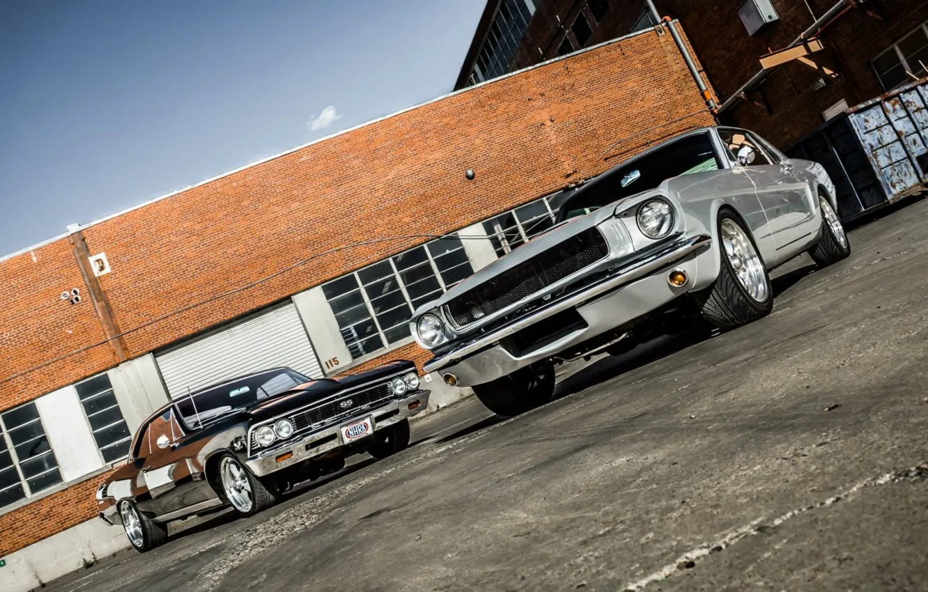 Photo wallpaper Ford Mustang, Cars, Chevy, Chevelle
