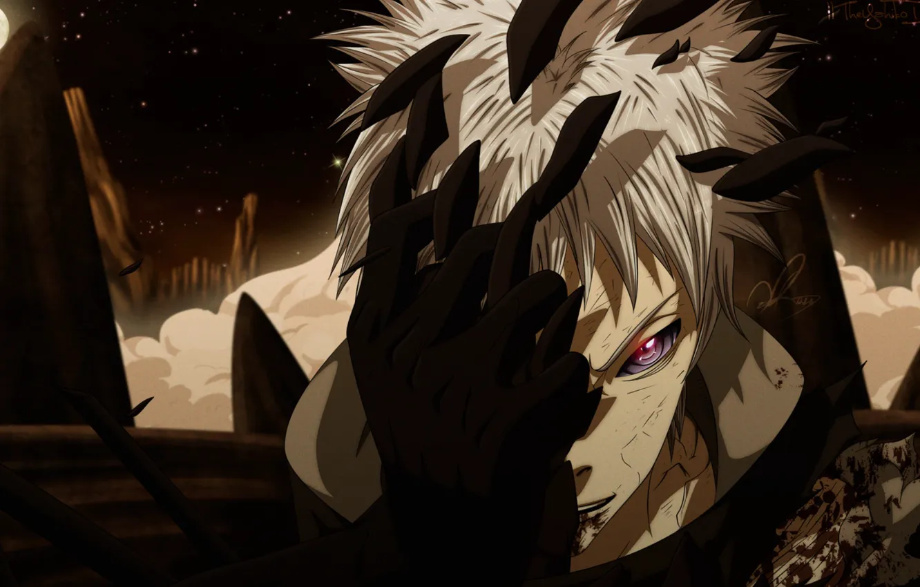 Photo wallpaper look, frame, Naruto, Naruto, upholstered Uchiha