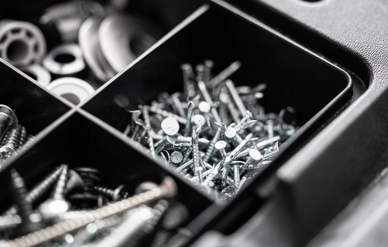 Photo wallpaper metal, nails, Order