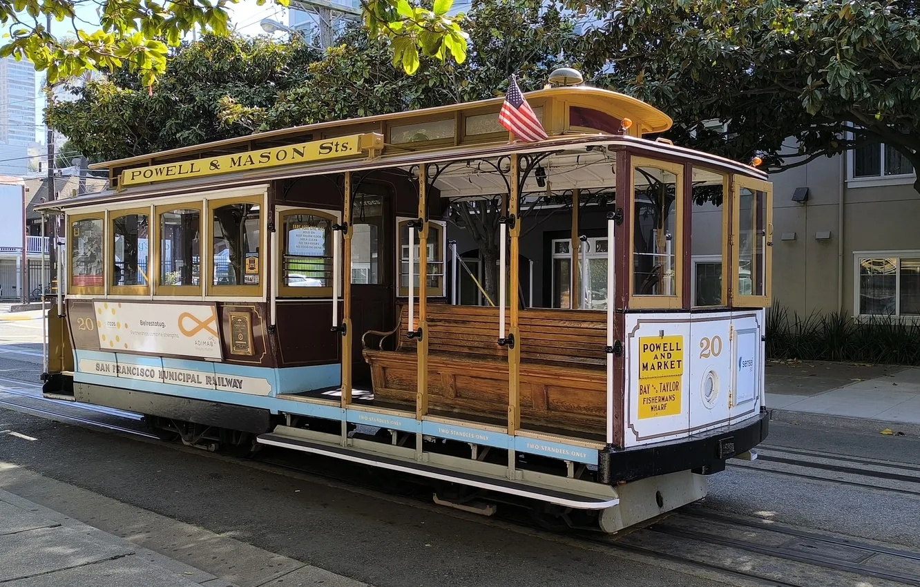 Photo wallpaper San Francisco, Cisco, Cable Car