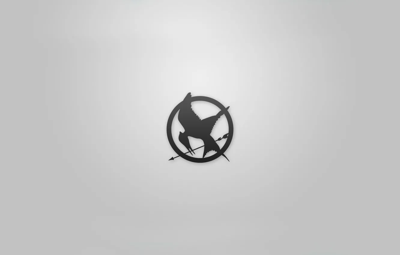Photo wallpaper logo, black, The Hunger Games