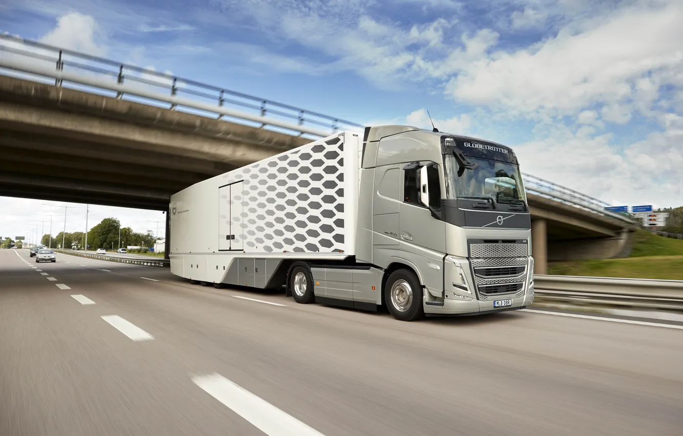 Photo wallpaper road, Overpass, Volvo Trucks, volvo fh 460