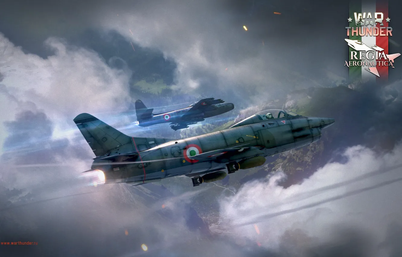 Photo wallpaper Italy, Fighters, War Thunder, Regia Aeronautica, Italian light fighter, Fiat G.91