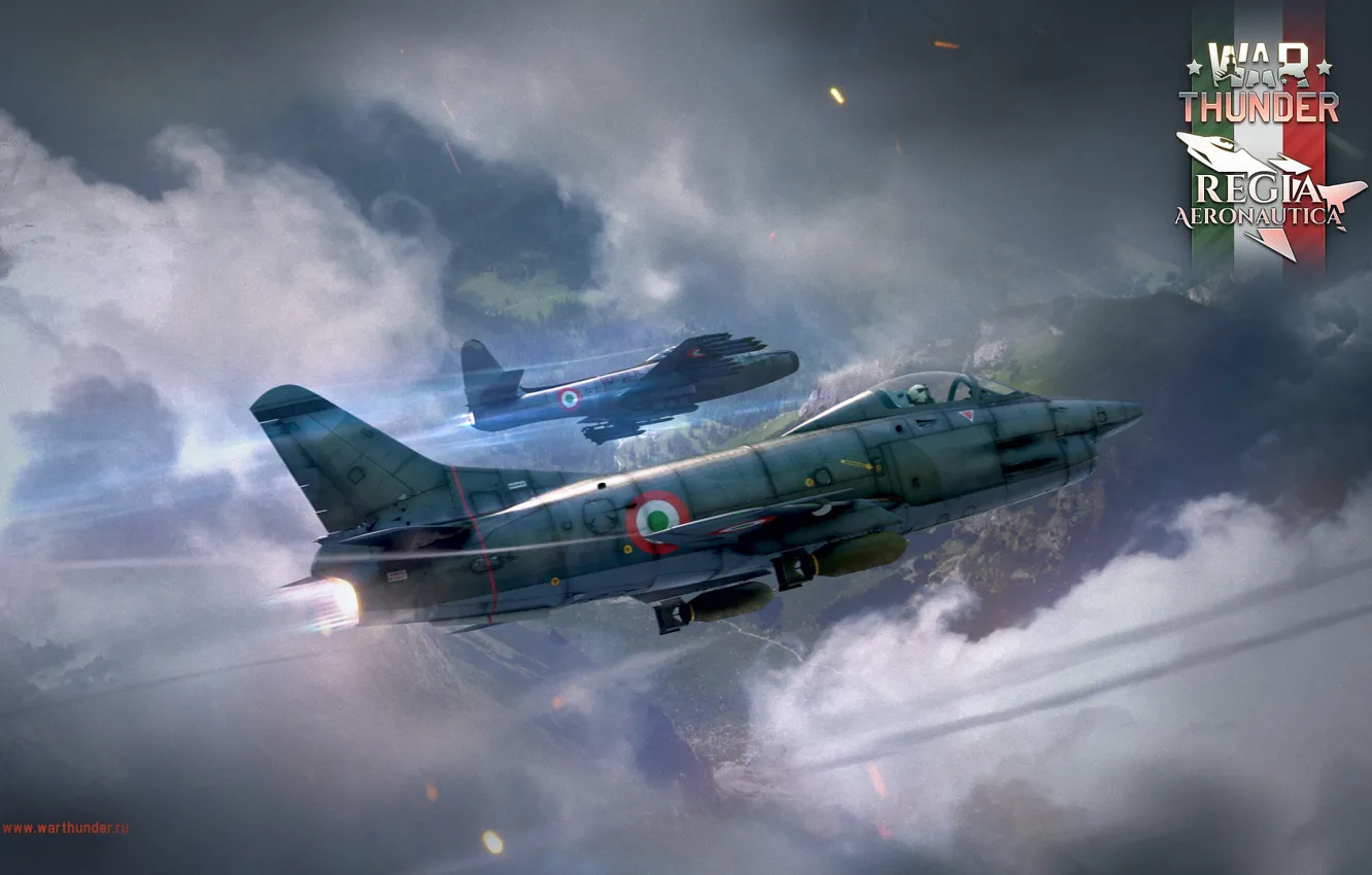 Photo wallpaper fighter, Italy, War Thunder, Regia Aeronautica, Italian light fighter, Fiat G.91