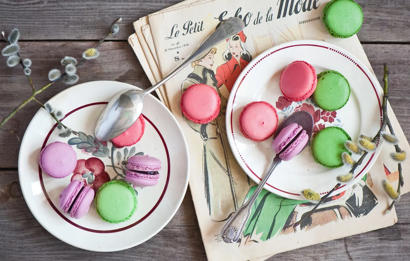 Photo wallpaper cookies, dessert, cakes, sweet, macaroon