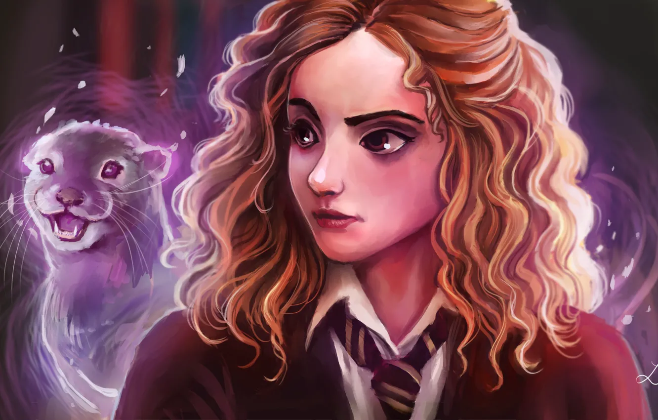 Photo wallpaper art, Harry Potter, Hermione Granger, by Ludmila-Cera-Foce