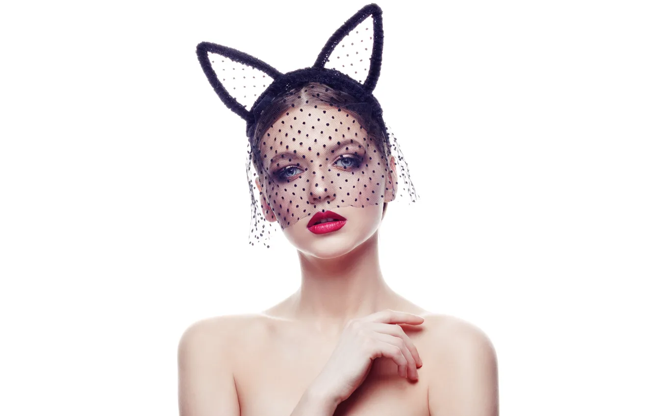 Photo wallpaper makeup, sponge, veil, Alena, Evgeniy Bulatov