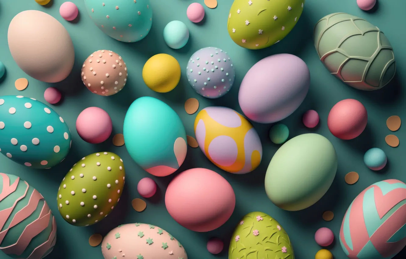 Photo wallpaper background, eggs, colorful, Easter, background, Easter, eggs, decoration