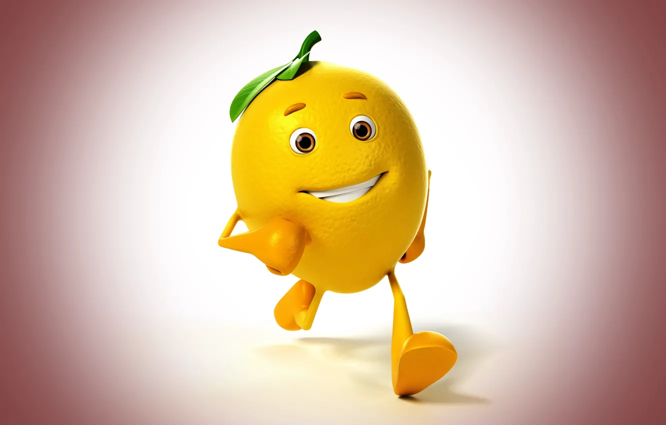 Photo wallpaper smile, background, lemon, lemon, smile, background, gait, walk