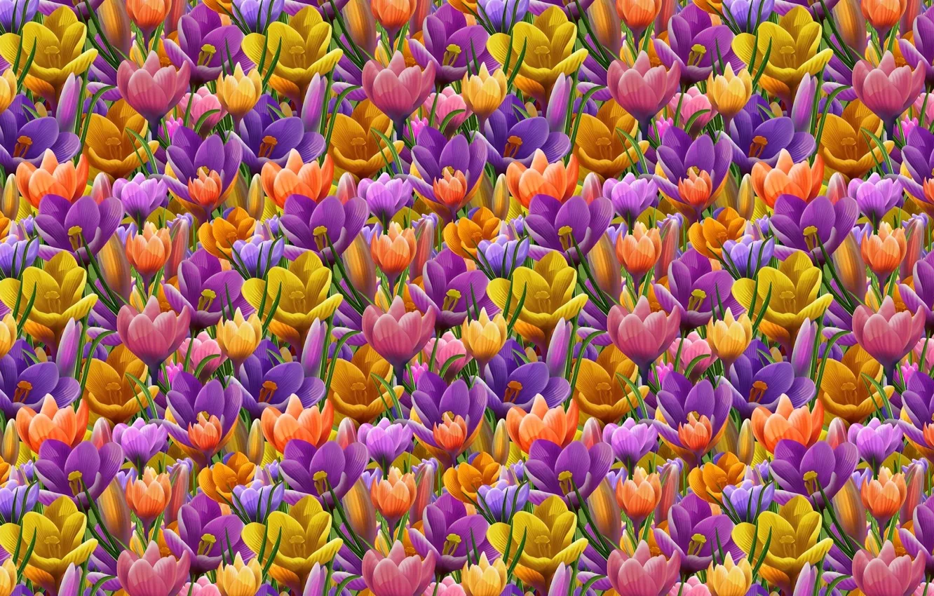 Photo wallpaper flower, background, texture, spring, art, Krokus