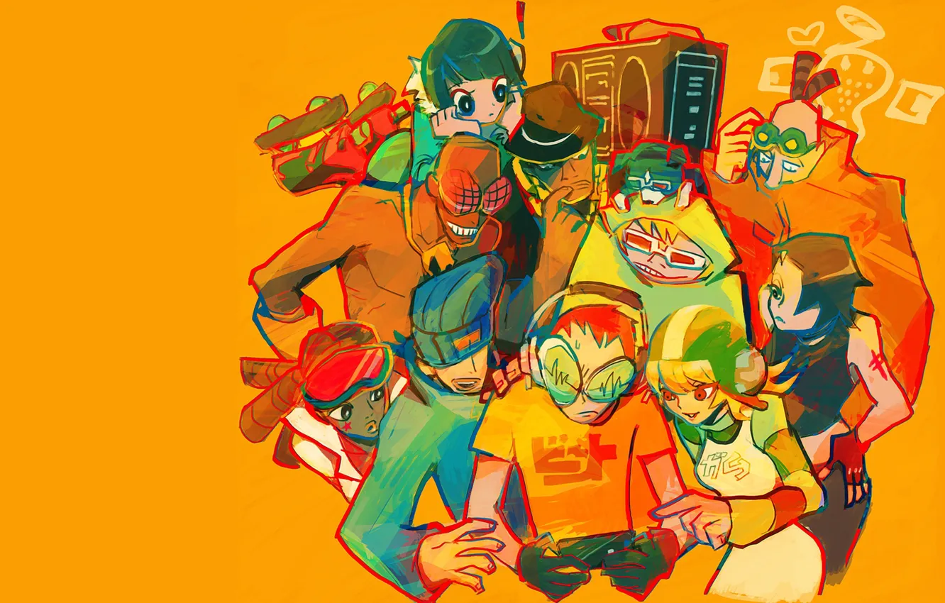 Photo wallpaper art, characters, Jet Set Radio