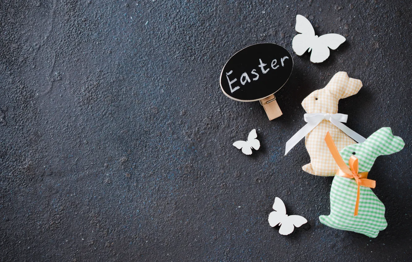 Photo wallpaper holiday, toys, Easter, rabbits
