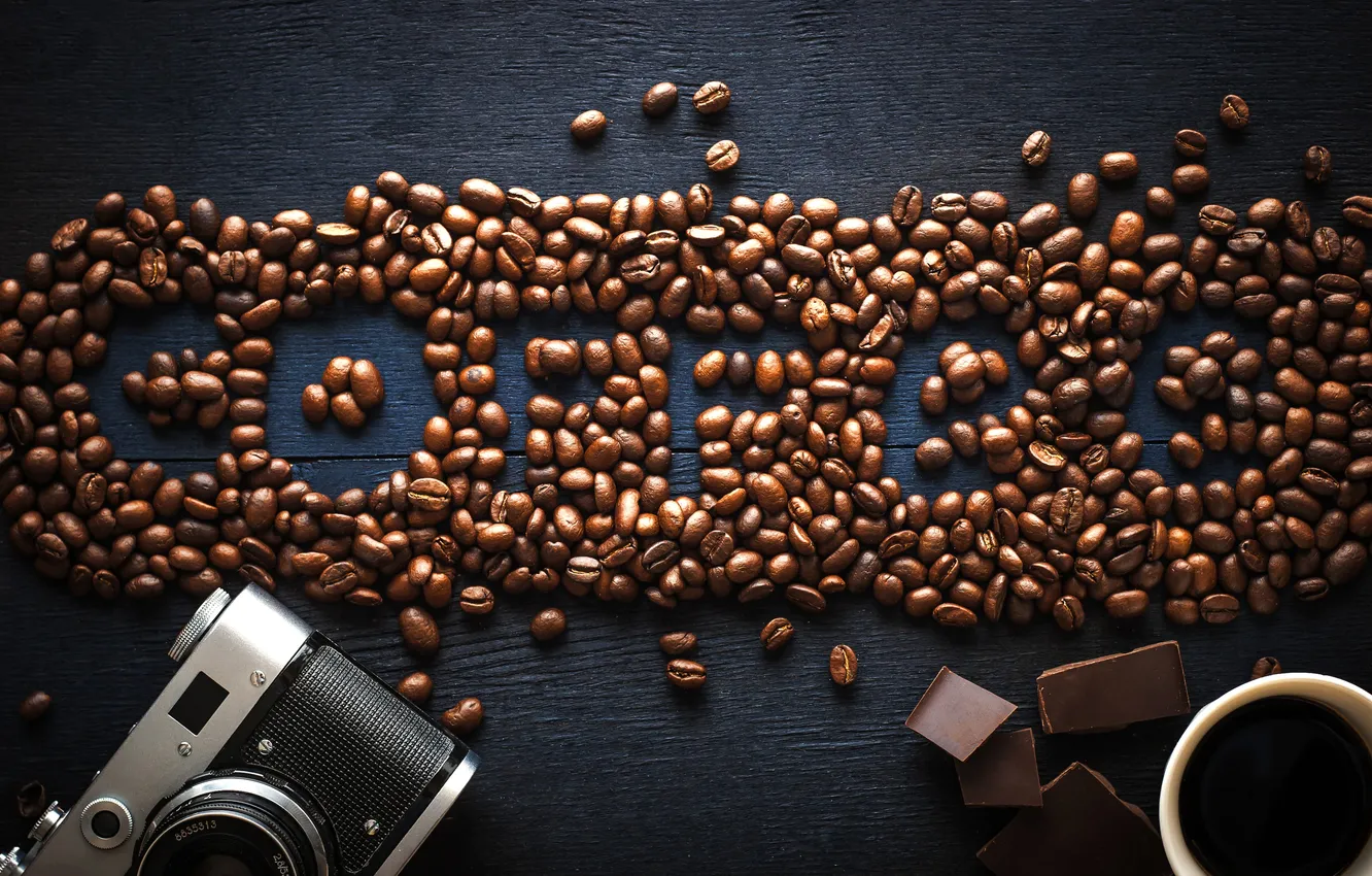Photo wallpaper coffee, grain, beans, coffee