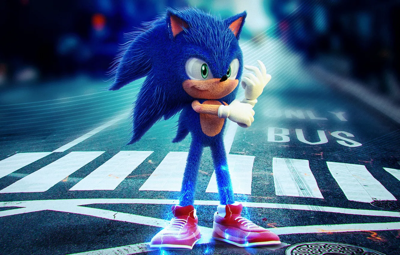 Photo wallpaper style, Sonic, style, art, render, speed, hedgehog, Sonic