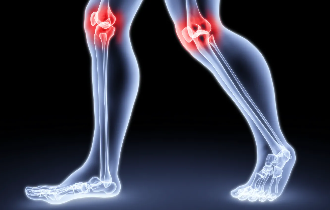 Photo wallpaper legs, knee, joint pain