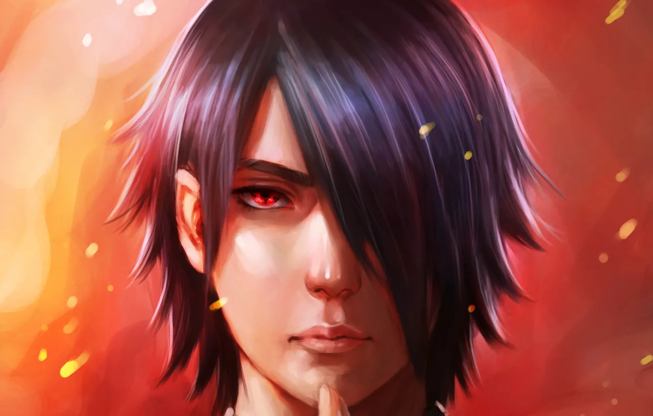 Photo wallpaper Naruto, anime, sharingan, Uchiha Sasuke, japanese, Naruto Shippuden, doujutsu, jounin