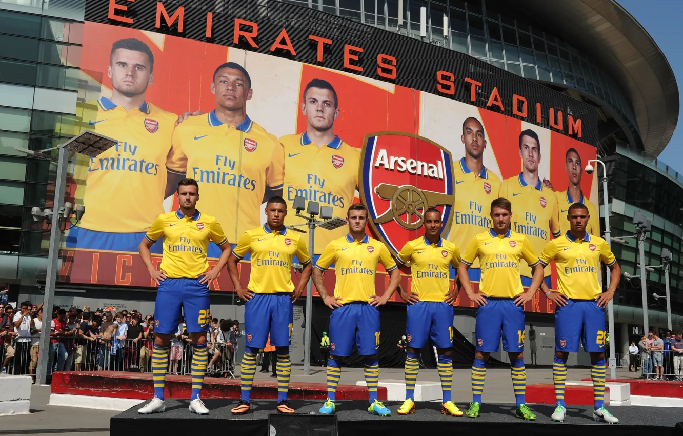 Photo wallpaper form, Arsenal, stadium, Emirates, Arsenal, Walcott, Jack Wilshere, alex oxlade-chamberlain