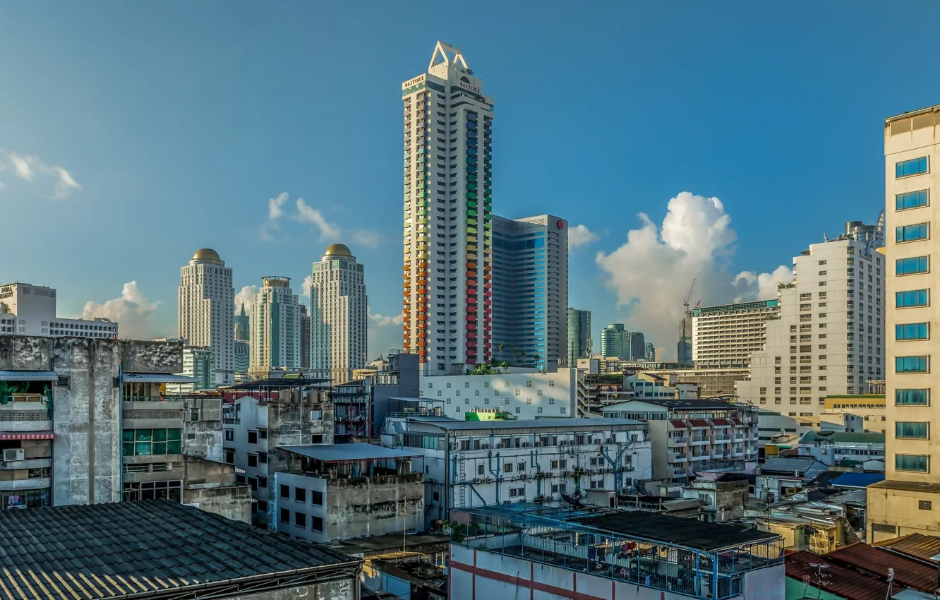 Photo wallpaper the city, day, Thailand, Bangkok, clear skies