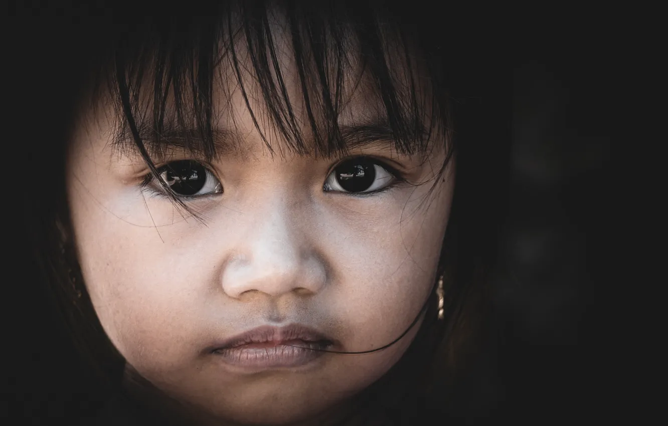 Photo wallpaper girl, face, asian