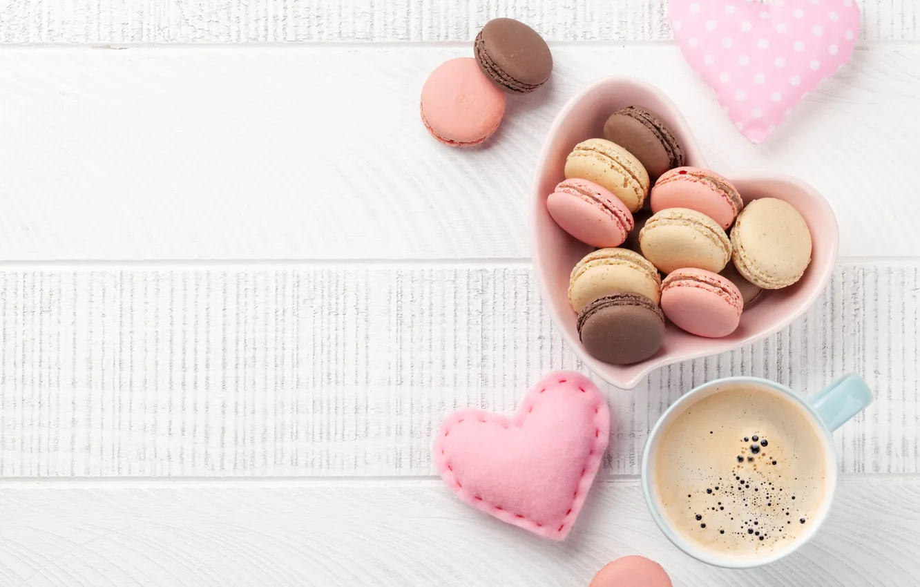 Photo wallpaper love, romance, heart, coffee, Cup, love, Valentine's day, cup